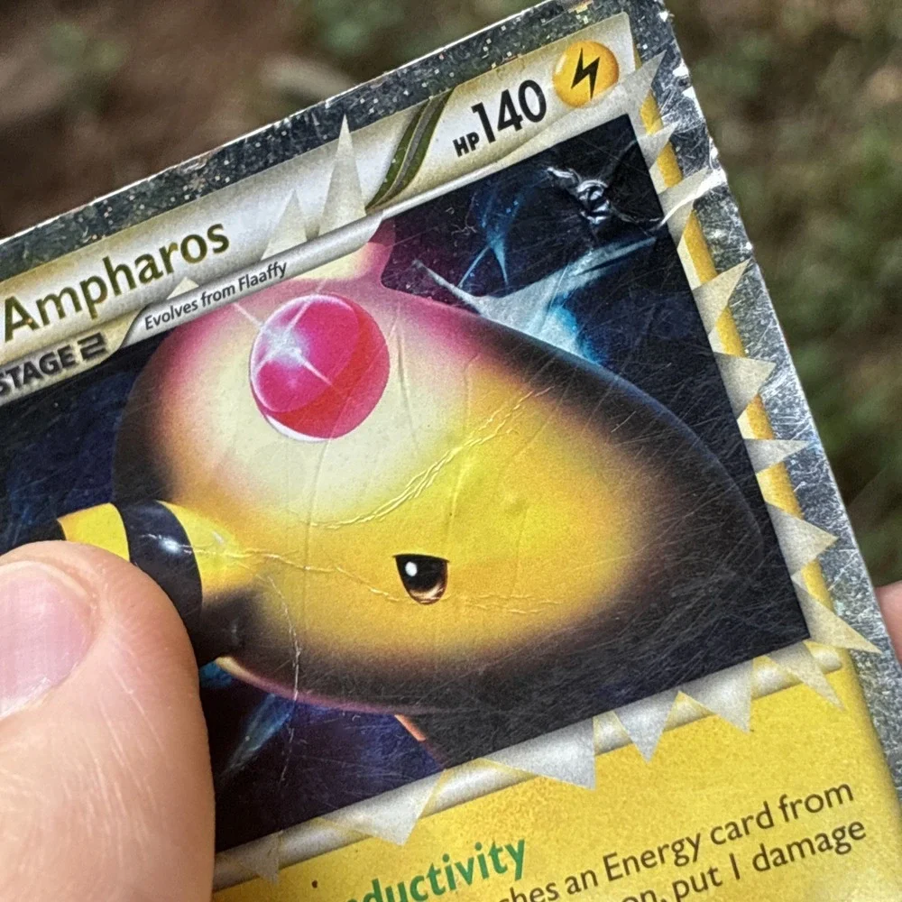 Ampharos (Prime) 105/123 Heartgold & Soulsilver Holo - Damaged Ripped As Is